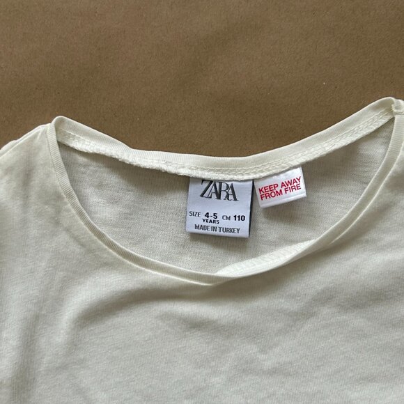 NWOT Zara Kids Broderie Ruffle T-Shirt - Picture 2 of 4